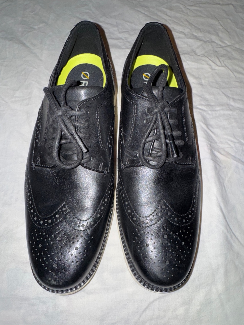 Cole Haan OriginalGrand Black Leather Wingtip Oxfords 9M